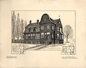 Seller image for Maison De M. Holm & Hellerup".drawng from Documents D'Architecture Moderne for sale by Dorley House Books, Inc.