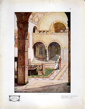 Seller image for Edgar Wood, Manchester --etud Pour Un Ahll (study for a Hall)". from Documents D'Architecture Moderne for sale by Dorley House Books, Inc.
