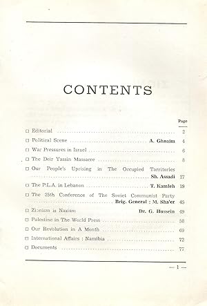 Seller image for Arab Palestinian Resistance, Vol Viii No. 4 April 1976 for sale by Lincbook