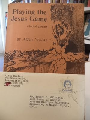 Imagen del vendedor de Playing the Jesus Game. Selected Poems [with Nowlan TLS] a la venta por The Odd Book  (ABAC, ILAB)