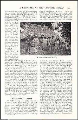 Seller image for A Missionary, Rev. L. Taylor on the Mosquito Coast, Central American republic of Nicaragua. An uncommon original article from the Wide World Magazine, 1925. for sale by Cosmo Books