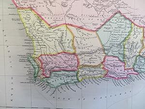 South Africa Cape Colony Table Bay Cape Town c. 1850 Archer engraved map