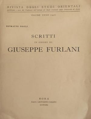 Seller image for Egypto-Semitica. Estratto dagli scritti in onore di Giuseppe Furlani. Volume XXXII, 1957. for sale by FIRENZELIBRI SRL