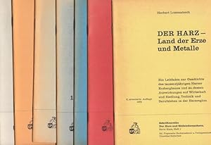 Image du vendeur pour Der Harz und Sdniedersachen bzw. Der Harz und sein Vorland - 7 Hefte der Schriftenreihe. Es liegen vor: 1): Heft 1: Der Harz: Land der Erze und Metalle (6.A. 1972) / 2.: Heft 3/1968: 3) Erfindungen im Harzer Erzbergbau / 3) Heft 4/1968: Kindheitserinnerungen aus deiner Harzer Bergstadt / 4) Heft 6, 1969: Der Harz: Land der Teiche und Talsperren, 1. Teil / 5) Heft 8, 1969: Sagen des Oberharzes - Von den Venedigern und der langen Schicht / 6) Heft 11/1970: Der Oberharz: Landschaftliche u. volkskundliche Streifzge UND Heft 12, Mineralien und Mnzen im Harz (o.J.). mis en vente par Antiquariat Carl Wegner