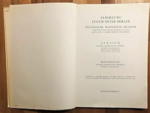 Sammlung Eugen Deter, Berlin : Ölgemälde moderner Meister, vorwiegend Münchener Schule Mitte des ...