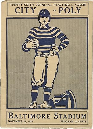 Original program for a 1925 Baltimore City College vs. Baltimore Polytechnic Institute football game
