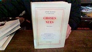 Seller image for Choses nues chroniques for sale by Librairie La cabane aux bouquins