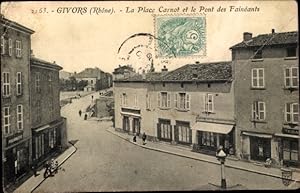 Seller image for Ansichtskarte / Postkarte Givors Rhne, La Place Carnot et le Pont des Faineants for sale by akpool GmbH