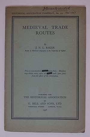 Imagen del vendedor de Medieval Trade Routes a la venta por Dr Martin Hemingway (Books)