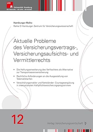 Seller image for Aktuelle Probleme des Versicherungsvertrags-, Versicherungsaufsichts- und Vermittlerrechts for sale by moluna