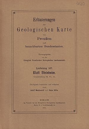 Seller image for Blatt Steinheim, Gradabteilung 54, No. 11 (Erluterungen zur Geologischen Karte von Preuen und benachbarten Bundesstaaten. Lieferung 167) for sale by Paderbuch e.Kfm. Inh. Ralf R. Eichmann