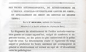 Des signes stéthoscopiques du rétrécissement de l'orifice auriculo-ventriculaire du coeur et spéc...