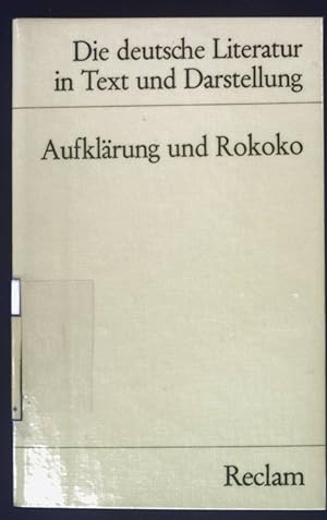 Seller image for Die deutsche Literatur; Bd. 5., Aufklrung und Rokoko. Universal-Bibliothek ; Nr. 9617 for sale by books4less (Versandantiquariat Petra Gros GmbH & Co. KG)