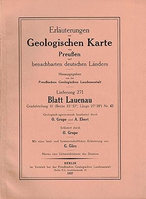 Seller image for Blatt Lauenau, Gradabteilung 41 Nr. 43 (Erluterungen zur Geologischen Karte von Preuen und benachbarten Bundesstaaten. Lieferung 271) for sale by Paderbuch e.Kfm. Inh. Ralf R. Eichmann