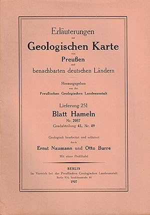 Bild des Verkufers fr Blatt Hameln Nr. 2087 (Erluterungen zur Geologischen Karte von Preuen und benachbarten Bundesstaaten. Lieferung 251) zum Verkauf von Paderbuch e.Kfm. Inh. Ralf R. Eichmann