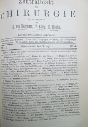 Ein neues Verfahren zur operativen Therapie der chronischen Nephritis. IN: Zbl. Chir., 31/14, S. ...