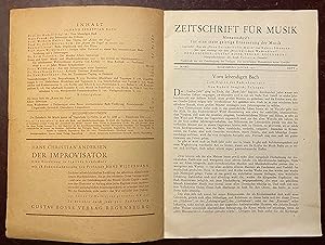 Johann Sebastian Bach - Heft. Zeitschrift für Musik. Monatsschrift für die stete geistige Erneuer...