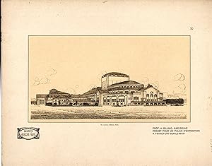 Seller image for Prof. H. Billing, Karlsruhe: Projet Pout un palais d'exposition a Francfort Sur-Le-main (Project for an Exhibition Centr in Frankfurt)". from Documents D'Architecture Moderne for sale by Dorley House Books, Inc.
