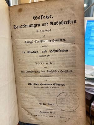 Gesetze, Verordnungen und Ausschreiben für den Bezirk des Königl. Consistorii zu Hannover, welche...