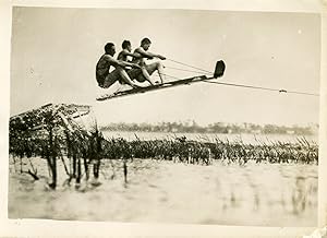 "AQUAPLANING à obstacles en FLORIDE 1931" Photo de presse originale KEYSTONE VIEW COMPANY Paris (...