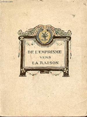 Bild des Verkufers fr De l'empirisme vers la raison zum Verkauf von Le-Livre