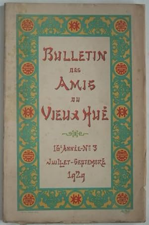 Seller image for Bulletin des Amis du Vieux Hu, 16me anne, n3, juillet-septembre 1929, for sale by LIBRAIRIE L'OPIOMANE