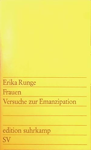 Seller image for Frauen: Versuche zur Emanzipation - edition suhrkamp Band 359 for sale by books4less (Versandantiquariat Petra Gros GmbH & Co. KG)