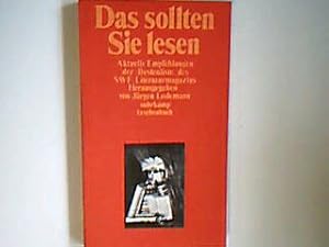 Bild des Verkufers fr Das sollten Sie lesen - edition suhrkamp Band 852 zum Verkauf von books4less (Versandantiquariat Petra Gros GmbH & Co. KG)