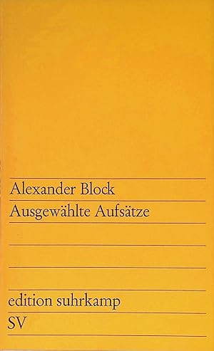 Immagine del venditore per Ausgewhlte Aufstze - edition suhrkamp Band 71 venduto da books4less (Versandantiquariat Petra Gros GmbH & Co. KG)