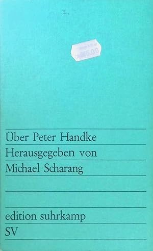 Imagen del vendedor de ber Peter Handke. (Nr 518) a la venta por books4less (Versandantiquariat Petra Gros GmbH & Co. KG)