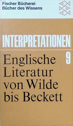 Bild des Verkufers fr Englische Literatur von Wilde bis Beckett: Interpretationen Bd. 9 (Nr. 6028) zum Verkauf von books4less (Versandantiquariat Petra Gros GmbH & Co. KG)