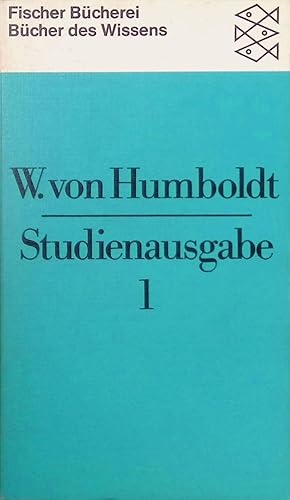 Seller image for W. von Humboldt Studienausgabe Bd. 1 (Nr. 6040) for sale by books4less (Versandantiquariat Petra Gros GmbH & Co. KG)