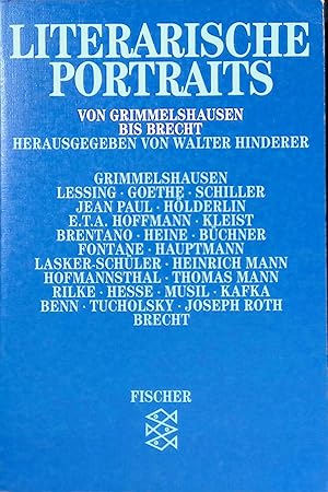 Bild des Verkäufers für Literarische Portraits: Von Grimmelshausen bis Brecht. (Nr. 6474) zum Verkauf von books4less (Versandantiquariat Petra Gros GmbH & Co. KG)