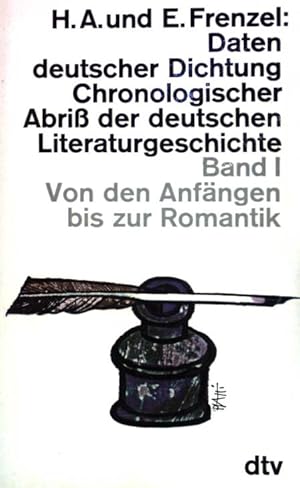 Image du vendeur pour Daten deutscher Dichtung Chronologischer Abriss der deutschen Literaturgeschichte Bd. 1: Von den Anfngen bis zur Romantik. (Nr. 28) mis en vente par books4less (Versandantiquariat Petra Gros GmbH & Co. KG)