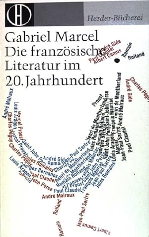 Bild des Verkufers fr Die franzsische Literatur im 20. Jahrhundert. (Nr. 259) zum Verkauf von books4less (Versandantiquariat Petra Gros GmbH & Co. KG)
