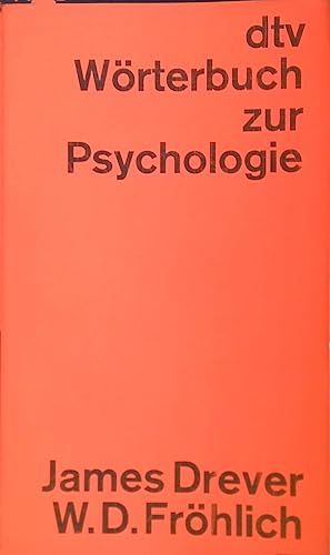 Bild des Verkufers fr Wrterbuch zur Psychologie. Nr. 3031 zum Verkauf von books4less (Versandantiquariat Petra Gros GmbH & Co. KG)