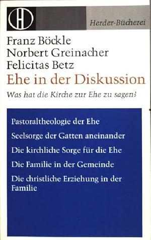 Imagen del vendedor de Ehe in der Diskussion: Was hat die Kirche zur Ehe zu sagen ?. (NR: 379) a la venta por books4less (Versandantiquariat Petra Gros GmbH & Co. KG)