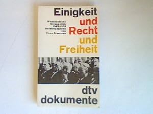 Bild des Verkufers fr Einigkeit und Recht und Freiheit: Westdeutsche Innenpolitik 1945-1955. zum Verkauf von books4less (Versandantiquariat Petra Gros GmbH & Co. KG)