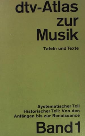 Bild des Verkufers fr Atlaszur Musik Bd. 1: Tafeln und Texte. (Nr. 3022) zum Verkauf von books4less (Versandantiquariat Petra Gros GmbH & Co. KG)