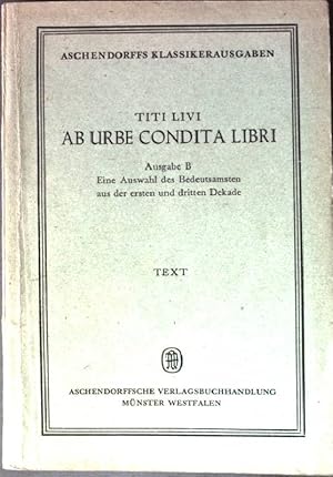 Seller image for Titi Livi Ab Urbe Condita Libri. for sale by books4less (Versandantiquariat Petra Gros GmbH & Co. KG)