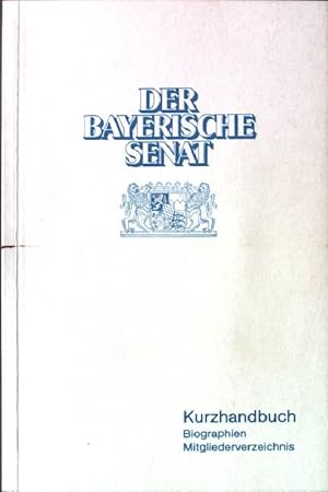 Immagine del venditore per Der bayerische Senat. venduto da books4less (Versandantiquariat Petra Gros GmbH & Co. KG)