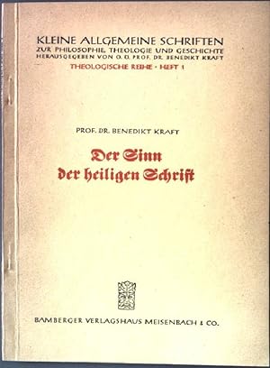 Bild des Verkufers fr Der Sinn der heiligen Schrift. zum Verkauf von books4less (Versandantiquariat Petra Gros GmbH & Co. KG)