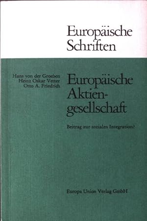 Imagen del vendedor de Europische Aktiengesellschaft. a la venta por books4less (Versandantiquariat Petra Gros GmbH & Co. KG)