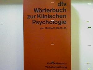 Bild des Verkufers fr Dtv Wrterbuch zur klinischen Psychologie Bd. 2. Nr. 3243, zum Verkauf von books4less (Versandantiquariat Petra Gros GmbH & Co. KG)