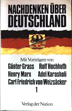 Imagen del vendedor de Nachdenken ber Deutschland Bd. 1: Reden. a la venta por books4less (Versandantiquariat Petra Gros GmbH & Co. KG)