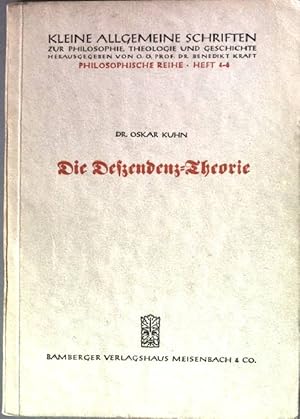 Image du vendeur pour Die Deszendenztheorie. mis en vente par books4less (Versandantiquariat Petra Gros GmbH & Co. KG)