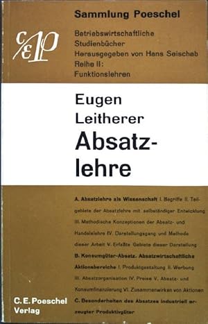 Seller image for Absatzlehre. for sale by books4less (Versandantiquariat Petra Gros GmbH & Co. KG)