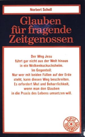 Bild des Verkufers fr Glauben fr fragende Zeitgenossen. (Nr. 135) zum Verkauf von books4less (Versandantiquariat Petra Gros GmbH & Co. KG)