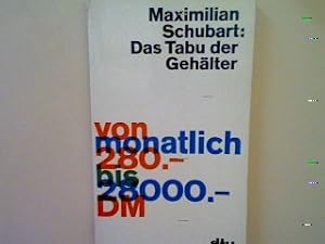 Bild des Verkufers fr Das Tabu der Gehlter. (Nr. 197) zum Verkauf von books4less (Versandantiquariat Petra Gros GmbH & Co. KG)