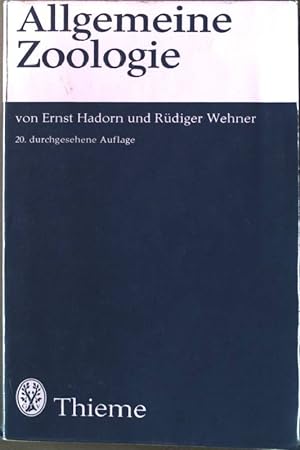 Bild des Verkufers fr Allgemeine Zoologie. 20. Auflage, zum Verkauf von books4less (Versandantiquariat Petra Gros GmbH & Co. KG)